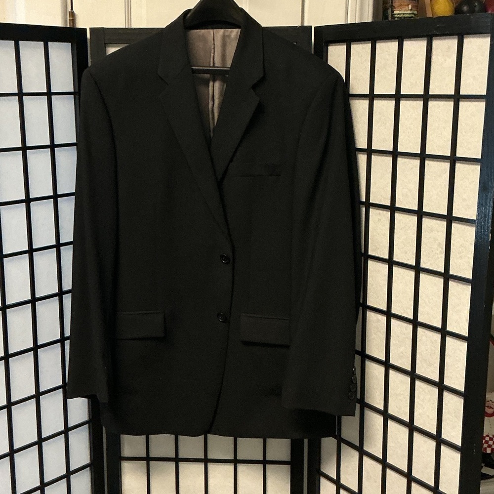 Calvin Klein Black Men's Two-Button Blazer